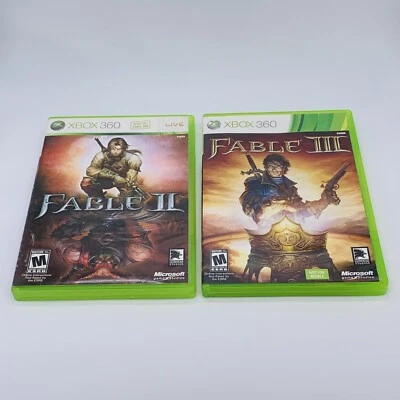 Lote de 2 Fable II 2 y Fable III 3 no para reventa Microsoft Xbox 360 - Probado Foto 1 de 4