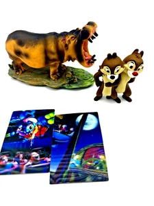 Chip & Dale McDonalds Chipmunk and Disney Pixar Hippo Figurine - Picture 1 of 9