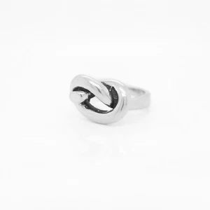 Puig Doria Sterling Silver Pretzel Knot Band Ring - Picture 1 of 14