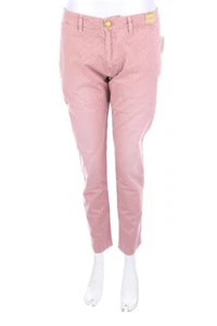 MONOCROM Hose Geo-Print W29 light taupe rot - Bild 1 von 4