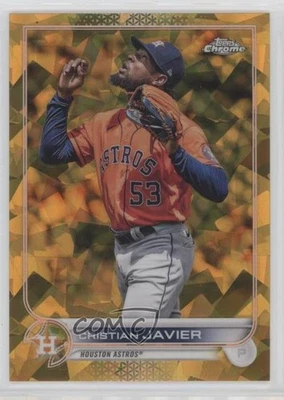 2022 Topps Chrome Sapphire Edition Gold /50 Cristian Javier #211 - Image 1 of 2