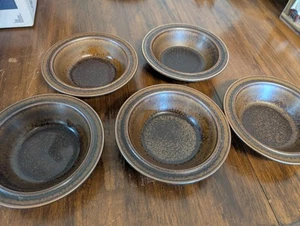 Set Of 5 - Arabia Ruska Rimmed Cereal Bowls- FINLAND - 7" - Picture 1 of 7