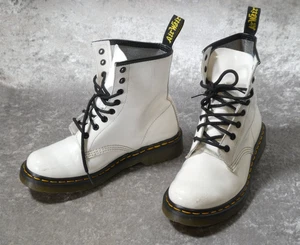 Dr Martens Air Wair White PVC Leather Girls Size 5 UK 1460W - Picture 1 of 19
