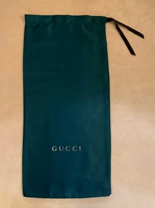 Gucci Dust Bag Travel Shoes Storage 17.5"H x 8"W - DARK FOREST GREEN SILVER, NEW - Picture 1 of 7