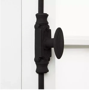 New Black Powder Coat Barcheski Iron Beaded Cremone Bolt For Window 6FT 4" - Picture 1 of 1