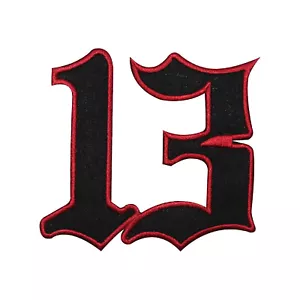 No. 13 Embroidered Iron on Sew on Patch Badge For Clothes - Picture 1 of 1