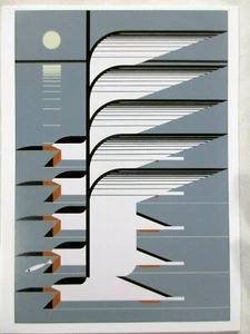 Charley Harper Art Postcard - Skimmerscape - Unposted  - Picture 1 of 3