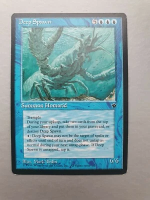Deep Spawn, MTG Fallen Empires (1994) Uncommon Blue Creature NM - Image 1 of 2