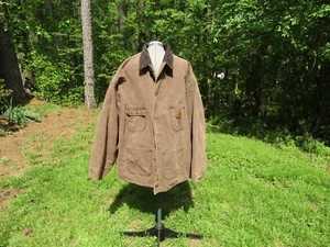 VINTAGE Carhartt Jacket Mens Brown 4XL Blanket Lined Chore Coat C02 BRN - Picture 1 of 6