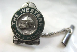 WESTERN INSURANCE COMPANIES - SAFE DRIVER -SILVER LAPEL TIE TACK PIN - 3 YEARS - Picture 1 of 2