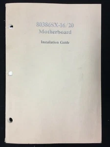 GUÍA DE INSTALACIÓN DE PLACA BASE U-TRON 80386SX-16/20 DE COLECCIÓN, 1991 - Imagen 1 de 3