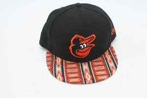 Baltimore Orioles AZTEC Brim Snapback Baseball Cap Black Orange MLB 9Fifty - Picture 1 of 7