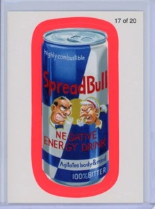 Wacky Packages ANS 7 SPREAD BULL Wack-O-Mercials Rocket Red Parallel Sticker #17 - Picture 1 of 2