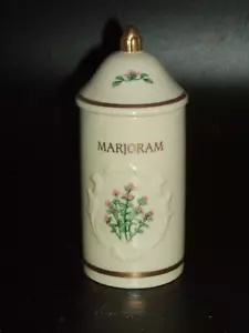 THE LENOX SPICE GARDEN (REGALO) 1992 Porcelana Fina MARJORAM Tarro y Tapa NUEVO - Imagen 1 de 6