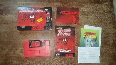 SNES SUPER NINTENDO - SPIDERMAN SPIDER-MAN MAXIMUM CARNAGE #BUP USA NTSC CIB RED - Image 1 of 4