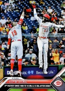 MLB TOPPS NOW 2023 #700 ELLY DE LA CRUZ JOEY VOTTO SEGUNDO más rápido a 10 horas 15 SB - Imagen 1 de 2