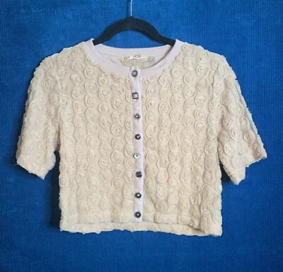 Twelve by Twelve Rosette Button Cardigan ￼ - Image 1 of 4