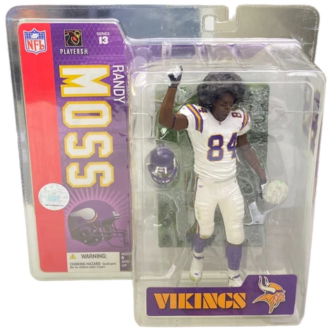 Randy Moss Vikings Afro Variant Figure Mcfarlane 2006 NFL Football New Sealed Cover