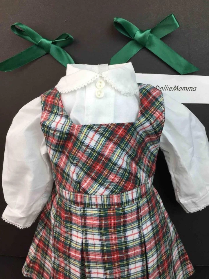 Jersey a cuadros American Girl Molly School~Blusa~Cintas~Traje~Agradable etiqueta Comp Foto 1 de 4