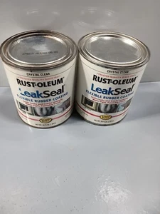 2 cans RUST-OLEUM LEAKSEAL CRYSTAL CLEAR 30 FL OZ - Picture 1 of 4