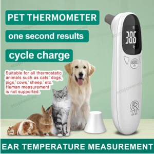 Thermomètre pour chats Animal Thermometers USB Pet Ear Thermometers For Cats Vet - Foto 1 di 17