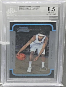 2003 Bowman Chrome Rookies & Stars Carmelo Anthony RC Nuggets #140 BGS 8.5 - Picture 1 of 2