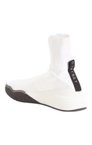 Stella McCartney Loop Knit High Top Trainers Sock Sneaker White Boot EU 37 Italy - Picture 1 of 12