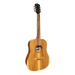 Martinez Left Handed Acoustic-Electric Middy Traveller Guitar (Jati-Teakwood) - Picture 1 of 2