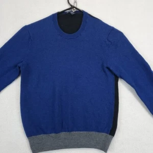 Gap Extra Fine Merino Wool Long Sleeve Crew Neck Blue Sweater Youth Size S Cozy - Picture 1 of 10
