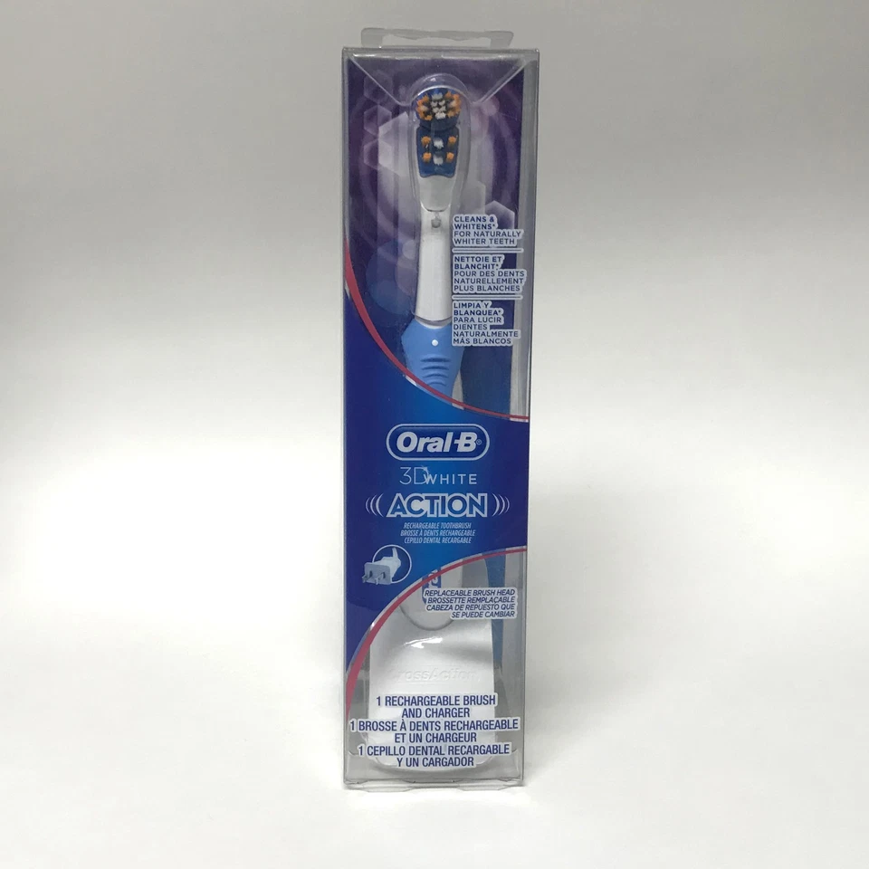 Oral-B 3d White Action Rechargeable Toothbrush 1 Count Blue