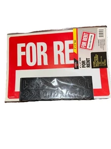 Office Sign For Rent Signs Vinyl Kit Large Number Plastic Rental Product 8" X 12 - Picture 1 of 1