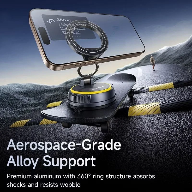 Magnetic Phone Holder Vacuum Lock 720° Rotation Car Mount Dashboard Windshield - Image 1 of 4