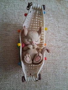 ENESCO Weihnachtsmaus TIME OUT Hängedeko SCHLAFENDE MAUS HÄNGEMATTE - Bild 1 von 11