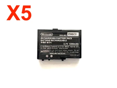 Lot Of 5 Pcs Authentic Original OEM Nintendo DS Lite DSL USG-003 1000mAh Battery - Image 1 of 2
