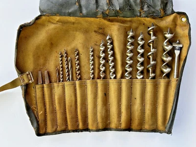 Vintage Mephisto W.A. Ives Auger Bit Brace Drill Bit Set Lot of 10 - Image 1 of 4