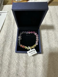Grazioso Bracciale Cuore 7,5 Pollici 925 - Foto 1 di 7