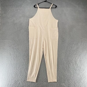 Storq Anytime Overalls Womens 2 / Small Maternity Nursing Lounge Jumpsuit Cream - Picture 1 of 12