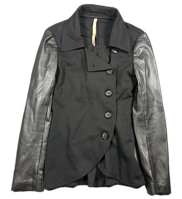 Chaqueta envolvente Bailey 44 motocicleta negra 5 botones imitación cuero mujer XS  Foto 1 de 4