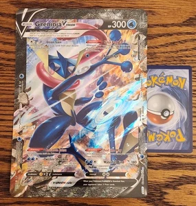 Jumbo Greninja V-UNION SWSH157 NM Oversized Topper 2021 Pokemon 155-158 M Promo - Picture 1 of 4