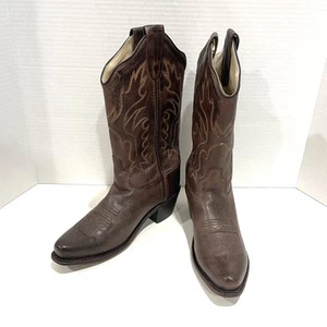 Old West braune Western Cowboystiefel CF8234 Leder Größe 3 Jugend Unisex Jungen - Bild 1 von 14