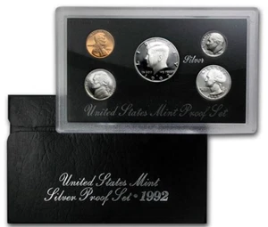 1992 Silver Proof Set U.S. Mint Original Government Packaging OGP COA - Picture 1 of 5