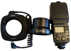 Olympus RF-11 Ring Flash, FC-1 Macro Flash Controller & FR-1 Flash Adapter Ring - Picture 1 of 9