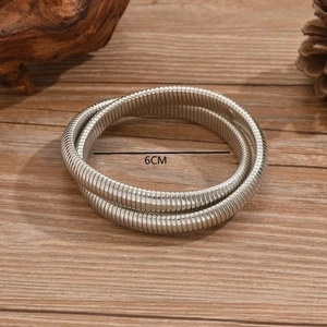 Fashion Forward Coiled Snake Chain Bracelet For Everyday Accessory with Flair - Picture 1 of 5