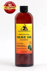 OLIVE OIL EXTRA VIRGIN ORGANIC UNREFINED by H&B Oils Center COLD PRESSED 16 OZ - Picture 1 of 12