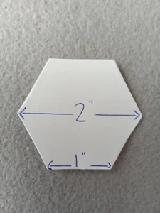 200 x 2" Hexagon (1" sides) paper templates - 120gsm - Free P&P - UK Seller - Picture 1 of 1