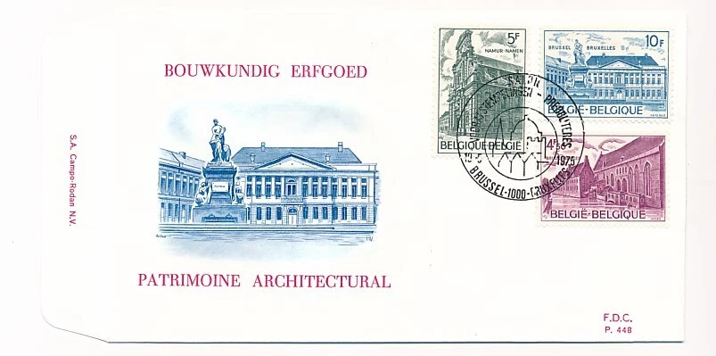 D73261 Belgium FDC P.448 Architectural Patrimony Brussel Bruxelles - Image 1 of 1