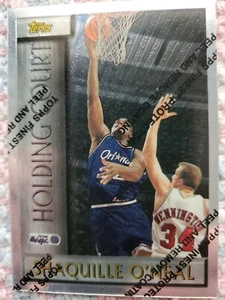 TOPPS FINEST SHAQUILLE O NEAL HOLDING COURT PROTECTOR FILM ON - Picture 1 of 2