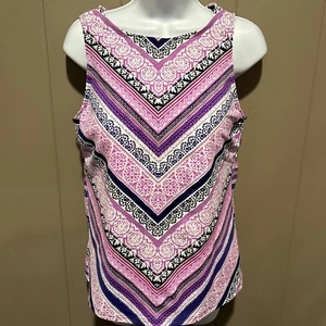 Lands’ End mehrfarbiges lila Tankini Oberteil Damengröße 10 - Bild 1 von 12