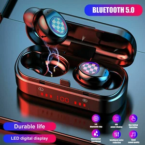 Mini Bluetooth 5.0 Headset Wireless Earphones Stereo Headphones Earbuds 2021 - Photo 1 sur 9