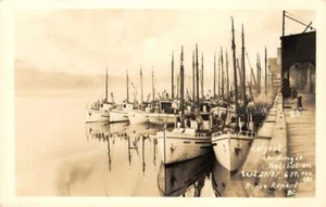Postal fotográfica vintage RPPC Halibut PRINCE RUPERT, BC Canadá 1937 - Imagen 1 de 2